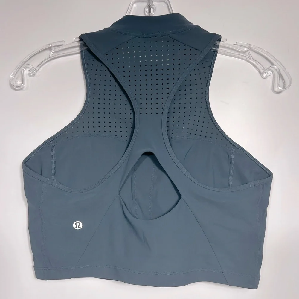 Lululemon Unleash Strength Bra Size 12 Iron Blue